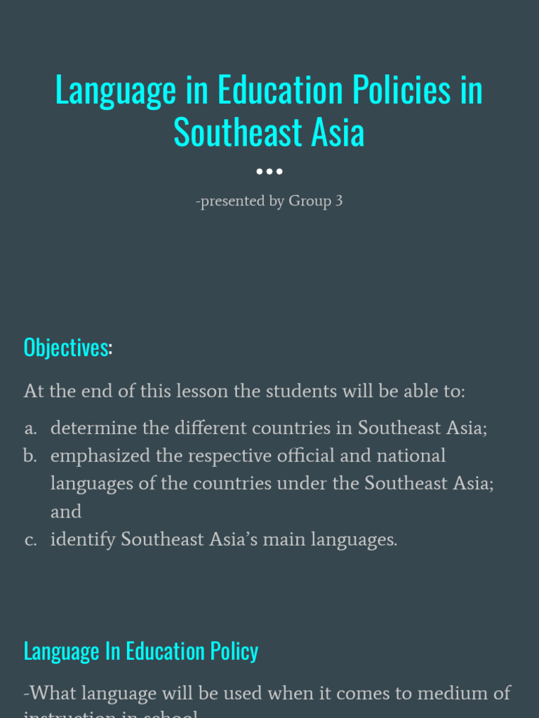 Language Policies In Southeast Asia Pdf Southeast Asia Asia