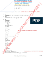 Class 11 Complex Number Solutions DPP 1