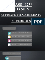 CLASS - 11TH Physics (Units and Measurements) OTQ-01