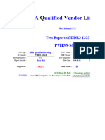 Dram QVL Test Report of Ddriii 1333 For p7h55-m Le&Lx 1.01g 2010.04.21
