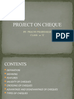 Project On Cheque