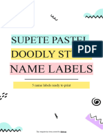 Supete Pastel Doodly Style Name Labels - My First Day by Slidesgo