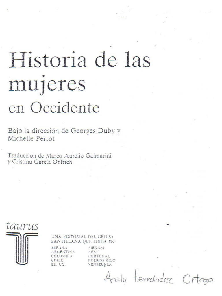 Historia de las Mujeres en Occidente | PDF | Historia | Libros para ...