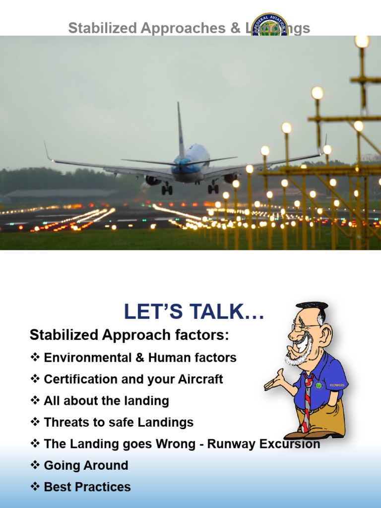 Stabilized Approaches PPT PDF Runway Transport Safety