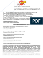 Termo de Ciência E Responsabilidade: I) Ii) Iii)