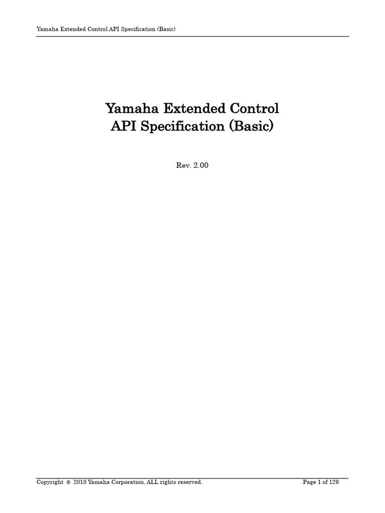 YXC API Spec Basic | PDF | Parameter (Computer Programming) | Uniform ...