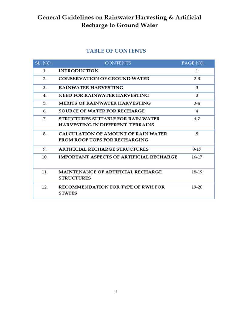 RWH Structures for Water Conservation | PDF | Sedimentary Rock ...
