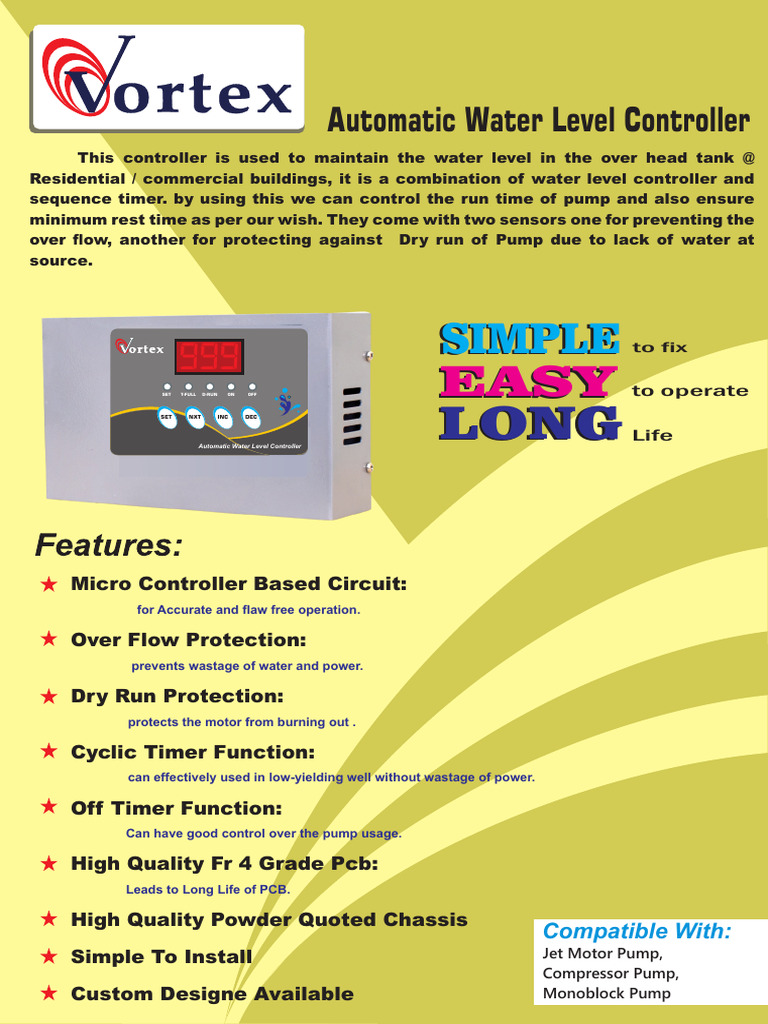 Water level controller brochure | PDF