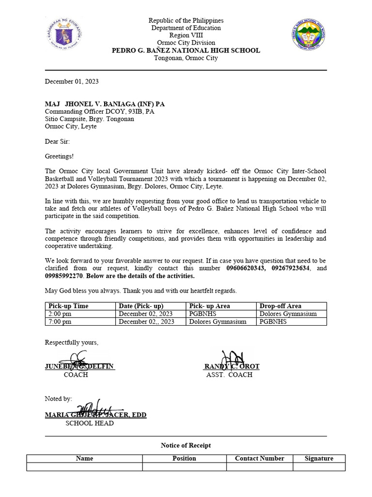 requestletterforvehicle PDF