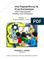 Filipino7 - Q3 - W1 - Malikhaing Pagpapahayag NG Butil NG Karunungan - Torres - Kalinga - Final