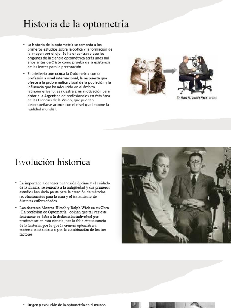 Historia de La Optometría | PDF | Optometría | Lentes