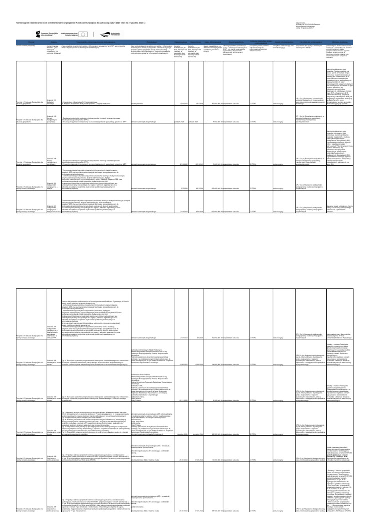 Harmonogram 19 12 23 Excel | PDF