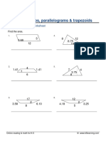 Grade 6 Area of Triangles Parallelograms Trapezoids D