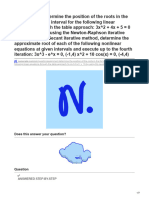 Assignment Determine The Position of The Roots in The Form of The Initial Interval For The Following