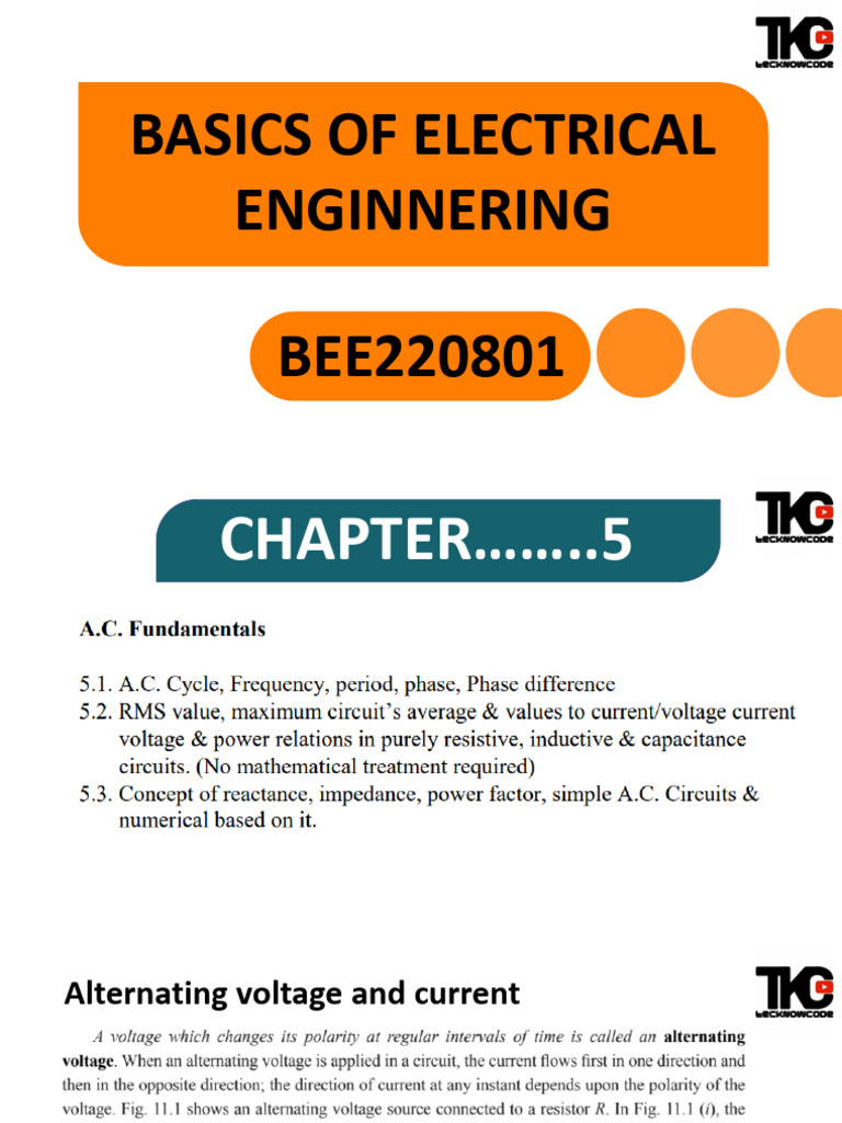 AC Circuit Fundamentals Overview | PDF