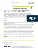 Assesment of Patients's Self Perceived Intensive Care Unit Discomfort
