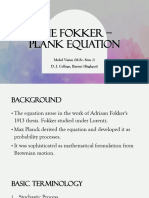The Fokker - Plank Equation