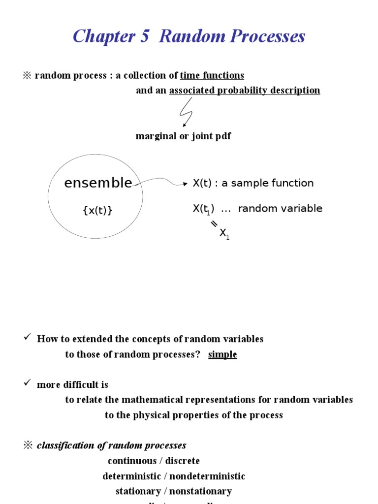 Random Processes | PDF | Probability Density Function | Stochastic Process
