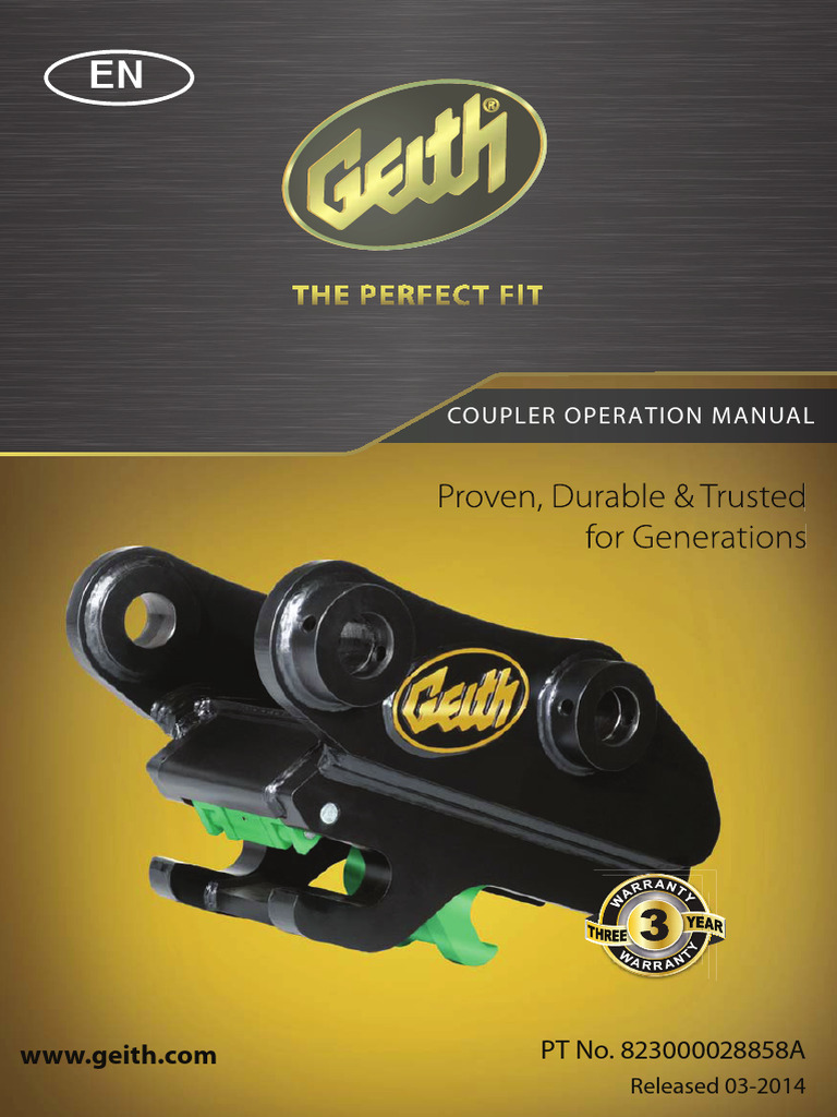 Geith Coupler Operation Manual1 PDF Legal Liability Valve