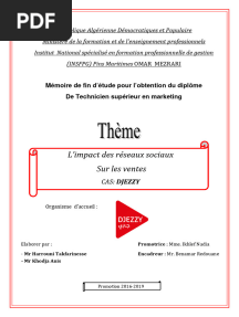 Memoire Marketing Digital