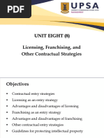 Global Unit Eight (8) - Licensing, Franchising, and Other Contractual Strategies