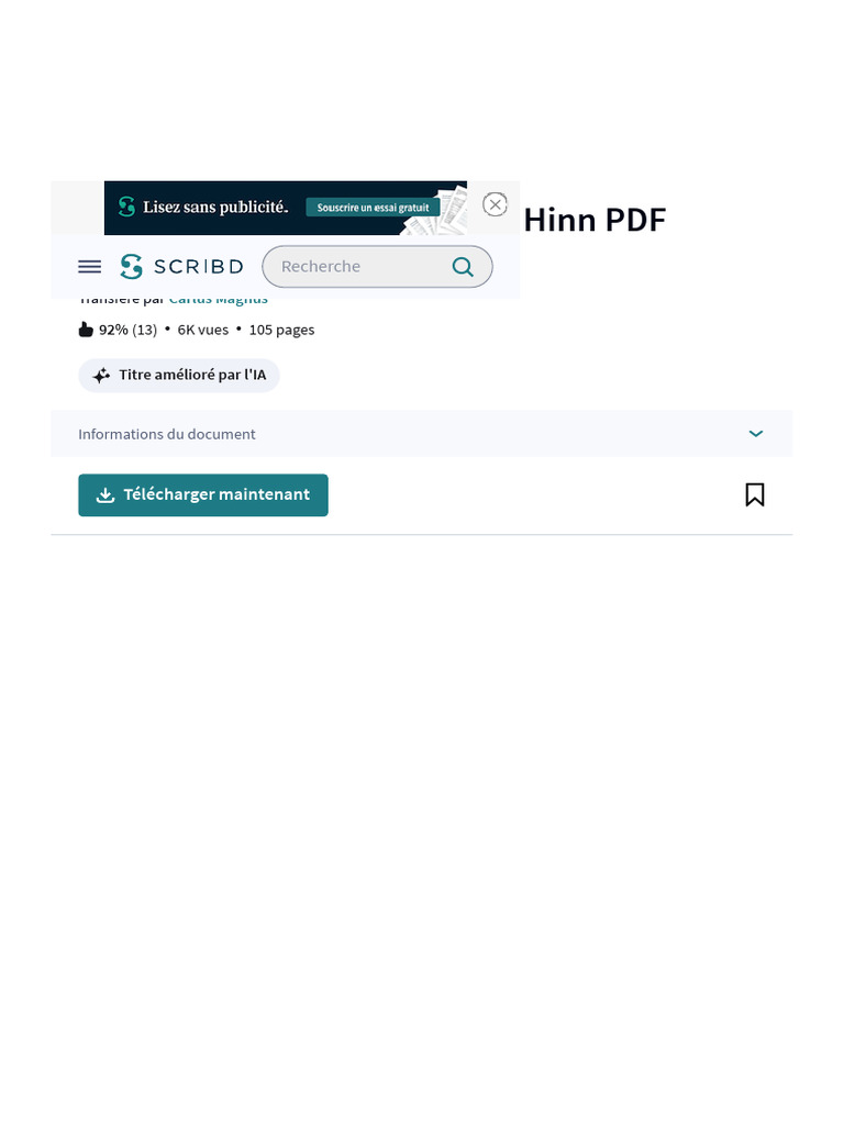 Bonjour Saint Esprit - Benny Hinn PDF - PDF | PDF