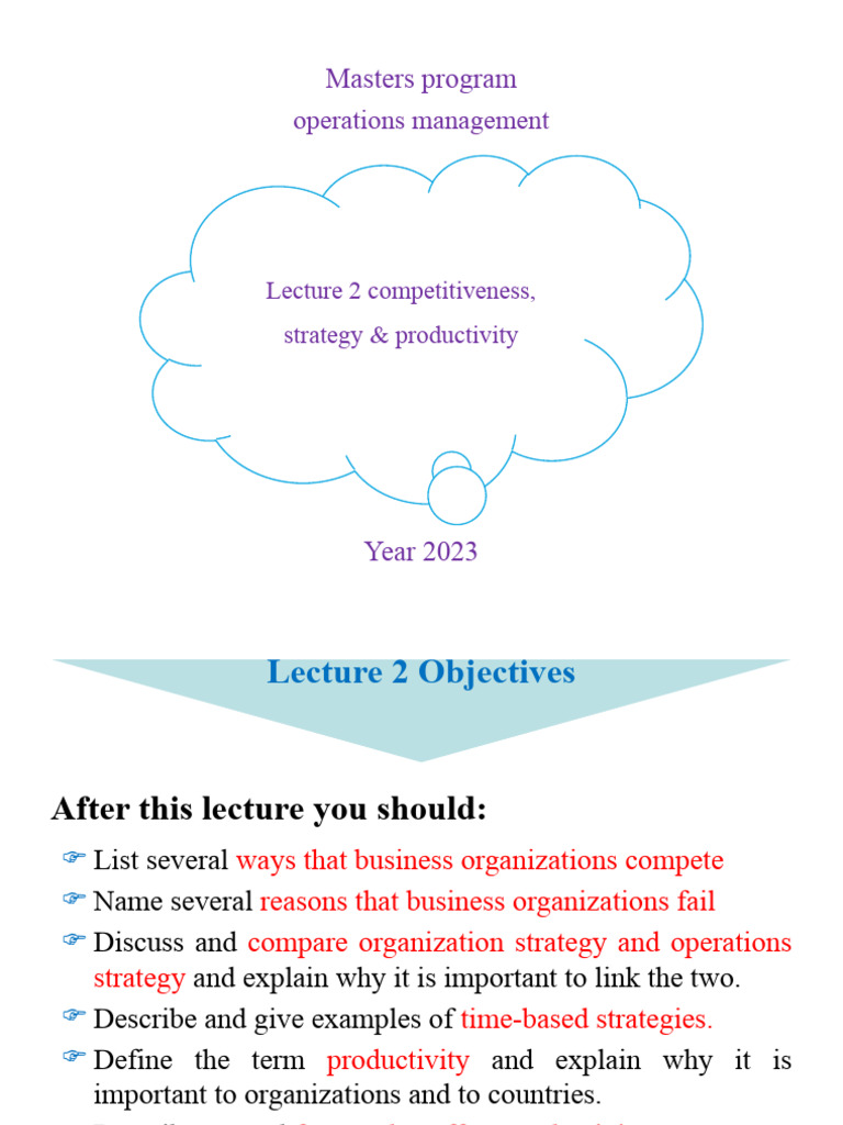 Operations Strategy and Competitiveness | PDF | Career & Growth