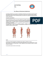 Ejes, Planos y Posiciones Anatómicas