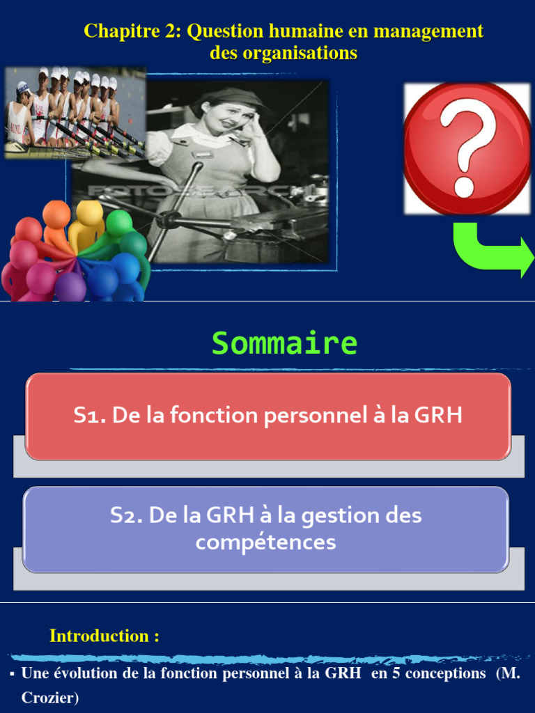 Évolution de la GRH et conceptions humaines | PDF | Salaires | Motivation