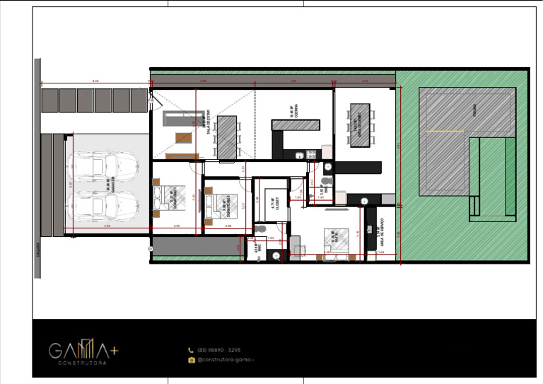 Planta Baixa 5x15 com Medidas | PDF