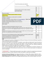 Documentos para Admissão - Candidato