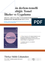 Türkçenin Derlem-temelli Sıklık Sözlüğü