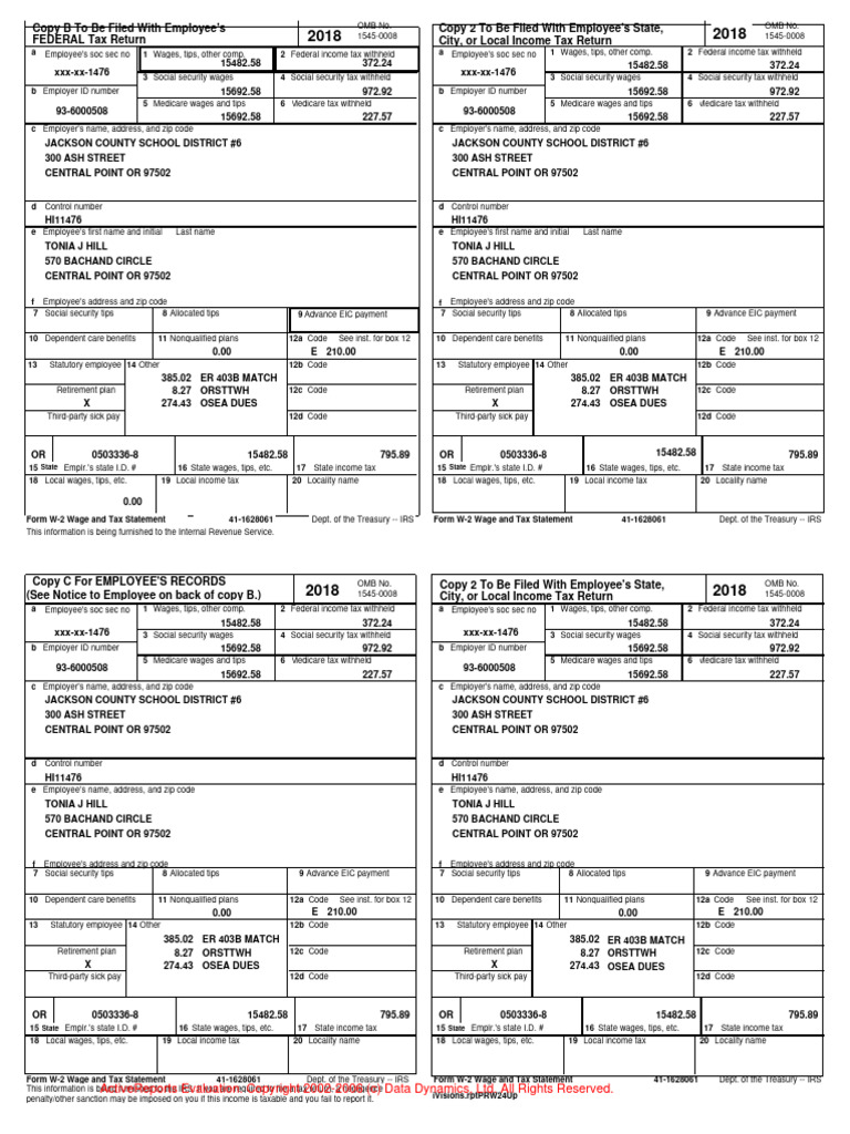 W2 export pdf