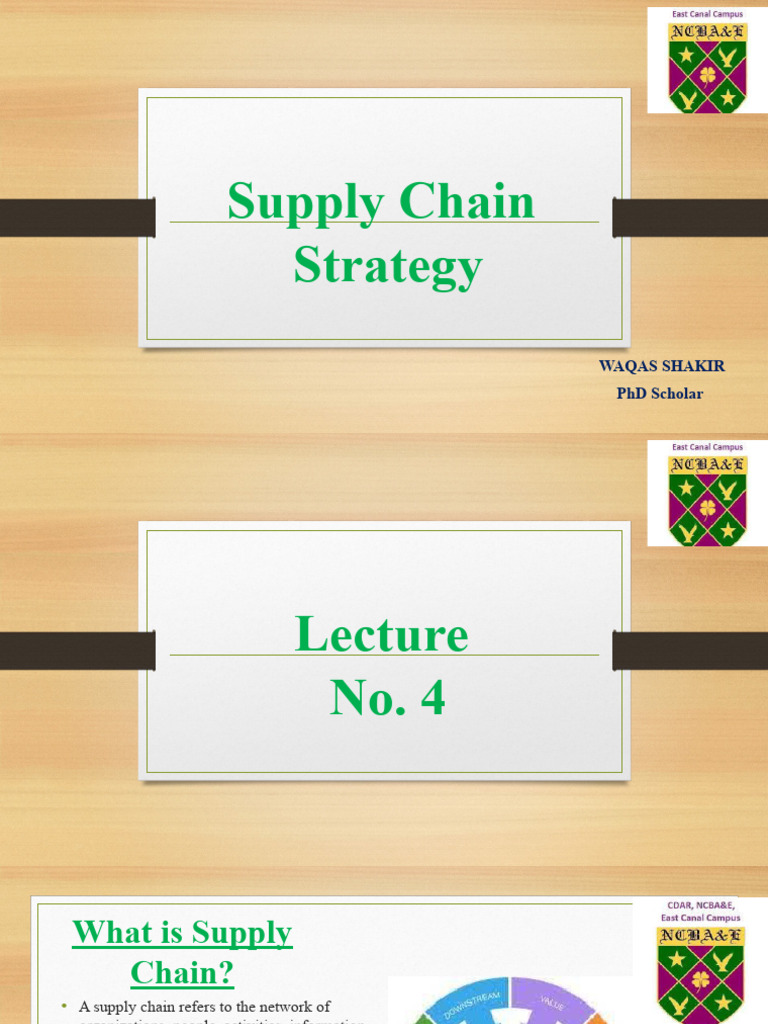 Supply Chain Strategy Lecture 4 Pdf