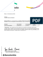 Certificado Bancolombia Noviembre 2022