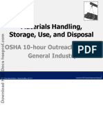 Materials Handling, Storage, Use, and Disposal