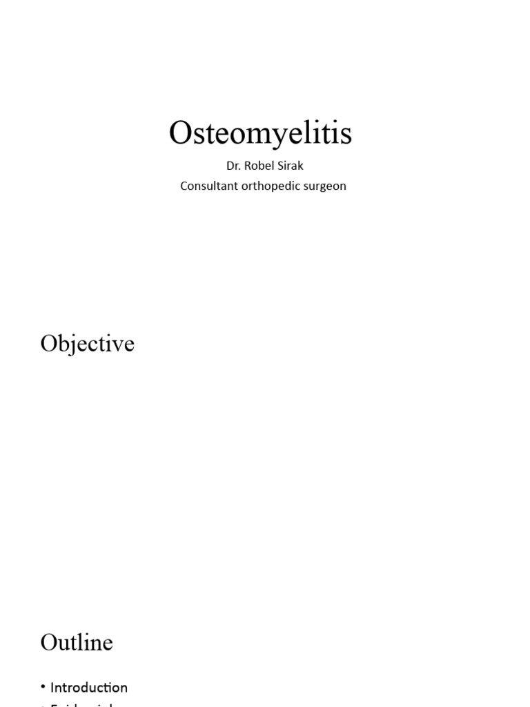 Osteomyelitis PDF Bone Infection