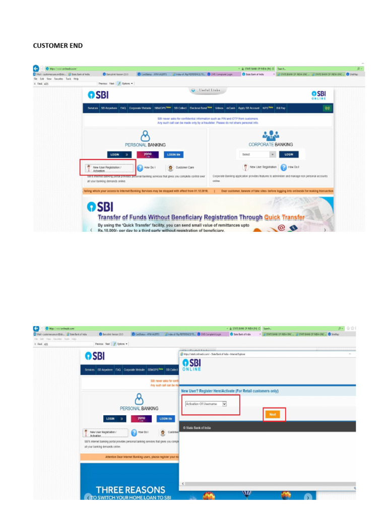 Inb new user activation steps pdf