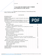 Energy Values of Dietary Fibre and Sugar Alcohols For Man