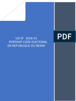 BENIN CODE ELECTORAL 2018