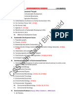Past paper analysis / Syllabus Breakdown (Environmental Sciences)