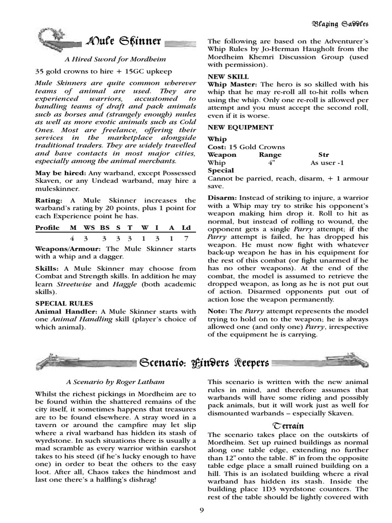 (TC14) Mule Skinner | PDF | Whip
