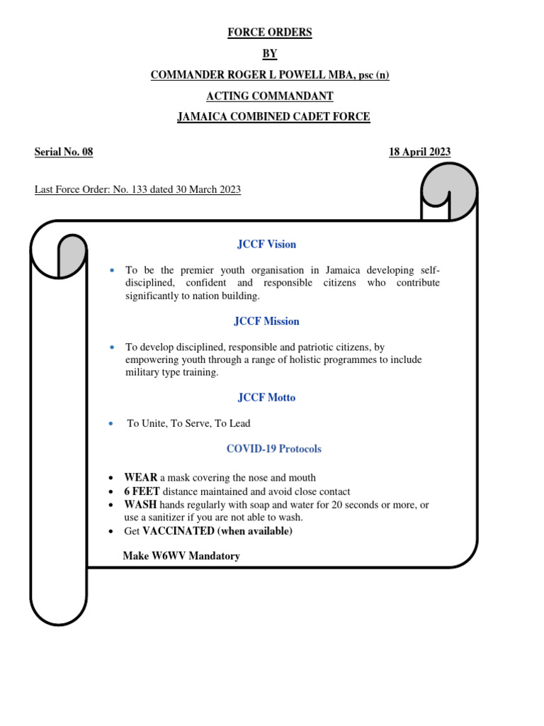 JCCF Force Orders - April 2023 | PDF | British Army | United States ...