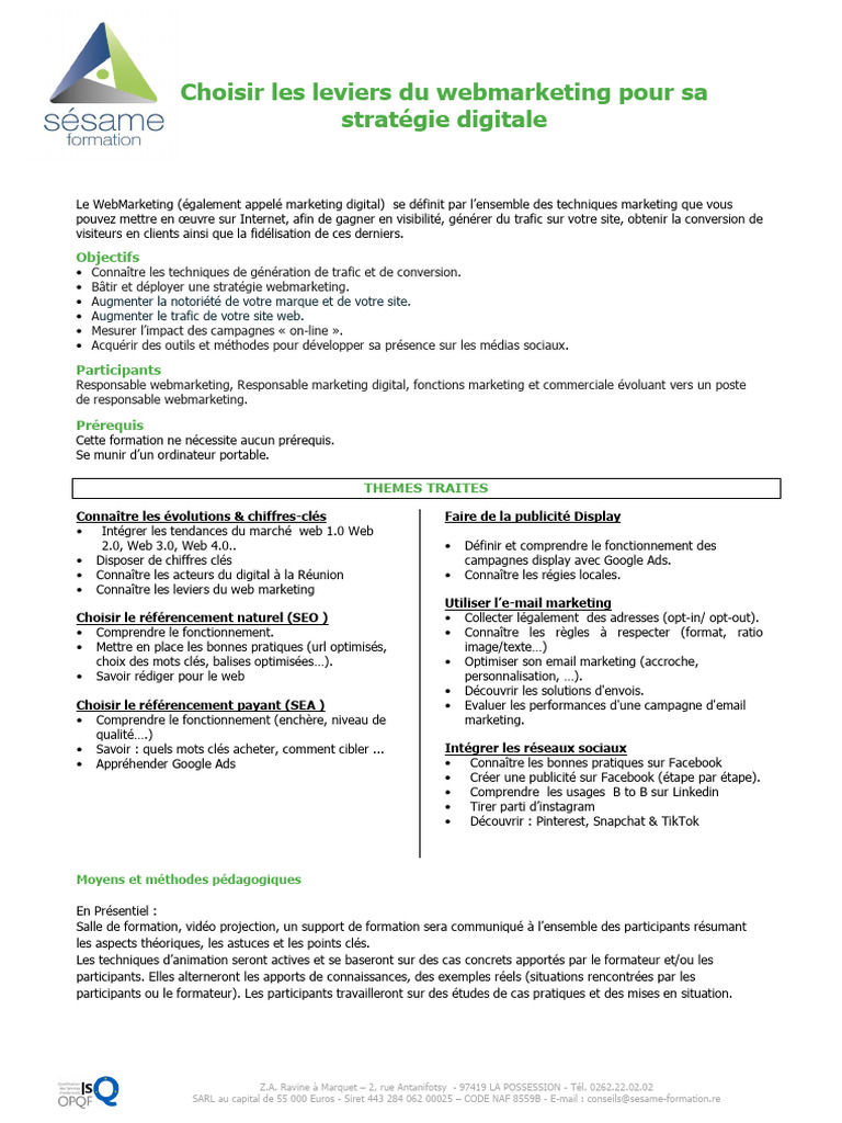 Les Leviers Du Web Marketing 2022 PDF et Web — free download