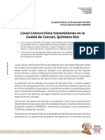 Comunicado SPR 096-2023. C14 Inicia Transmisiones en Cancún