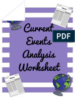 Current Events Analysis Worksheet