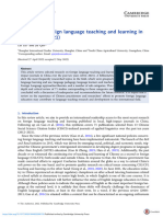 Research in Foreign Language Teaching and Learning in China 2012-2021