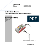 Sauter Tu-Us: Instruction Manual Digital Ultrasonic Thickness Gauge