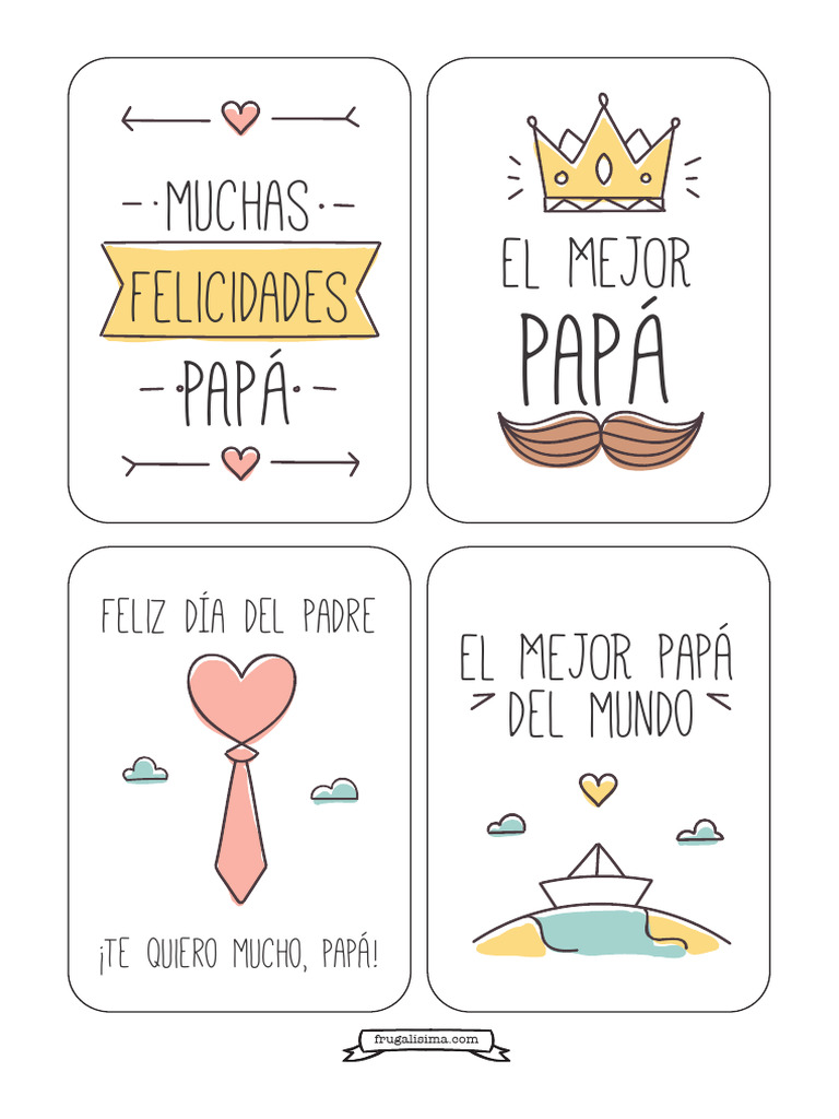 Tarjetas imprimibles para el Día del Padre | PDF