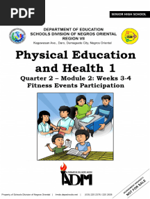 Physical Education and Health 1: Quarter 2 - Module 2: Weeks 3-4 Fitness Events Participation